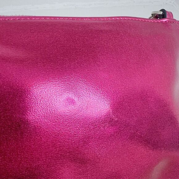 NWOT Forever 21 Pink Metallic Crossbody Faux Leather Shoulder Bag Adjustable - Picture 6 of 7
